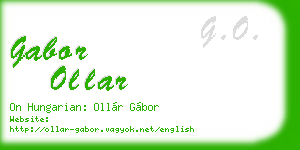 gabor ollar business card